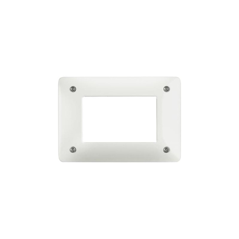 Placca + Supporto Bticino Matix 3 moduli Antirimozione Bianca AM4803WAR