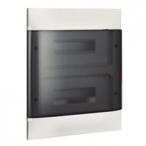 Centralino da incasso Bticino E315P24 con portello fumè per 24 moduli DIN (2x12) linea "Habita"