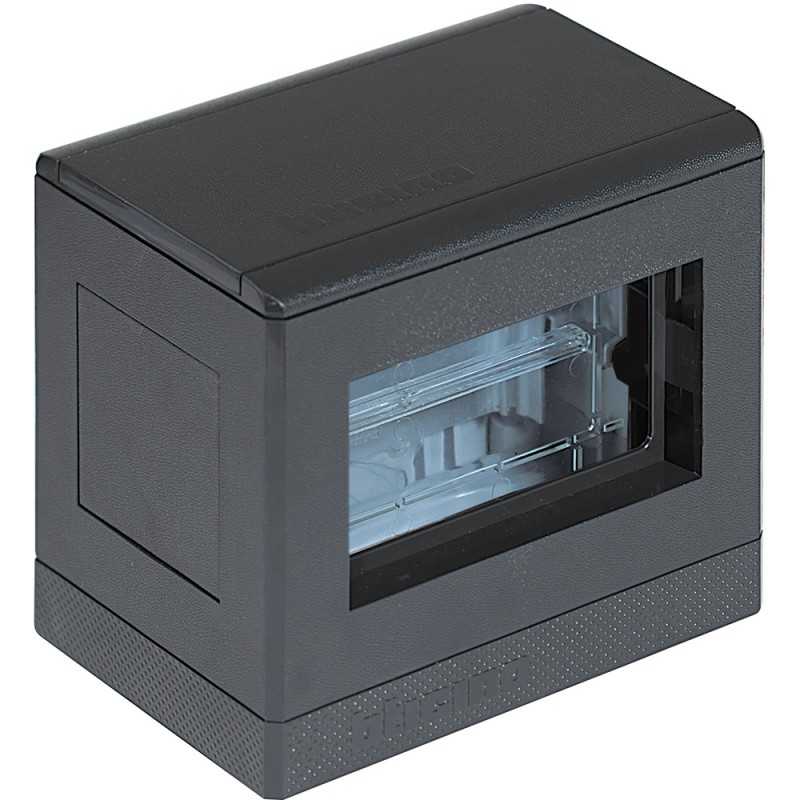 Torretta bifacciale grigio antracite 4+4 posti su supporto apposito Bticino 150650