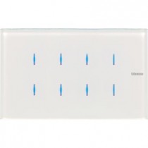 Comando a Sfioramento con 8 Tasti Capacitivi in Vetro Bianco Bticino Axolute HD4657M4