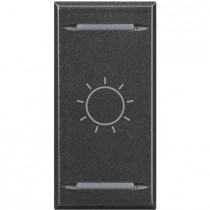 Copritasto 2 Funzioni con simbolo Luce e Lente Illuminabile Bticino Axolute HS4911BA