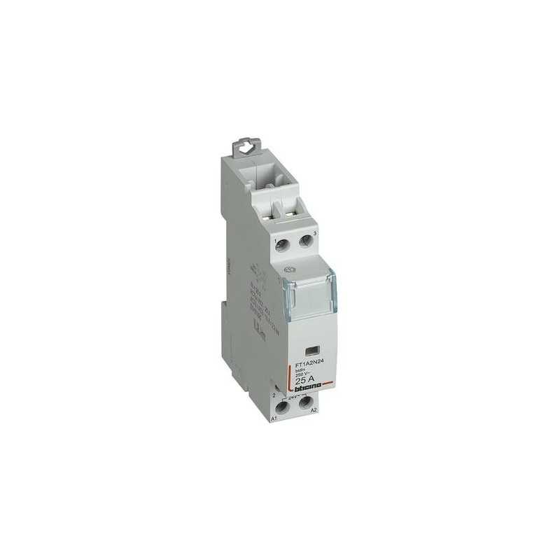 Contattore 2 NO -  25A  - 24 V  - 1 Modulo DIN Bticino FT1A2N24