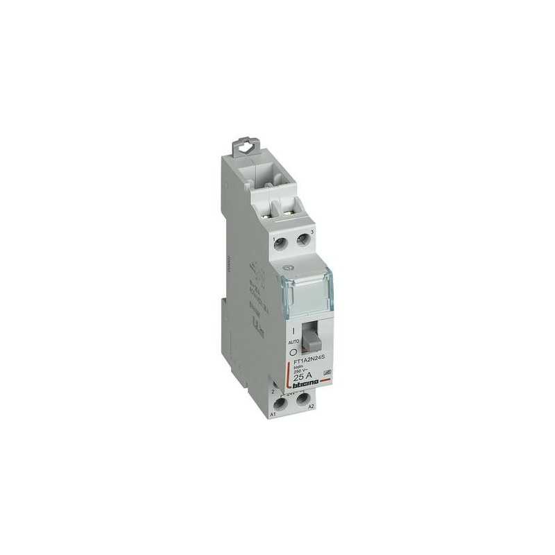 Contattore 2 NO -  25A  - 24 V  - 1 Modulo DIN Bticino FT1A2N24M