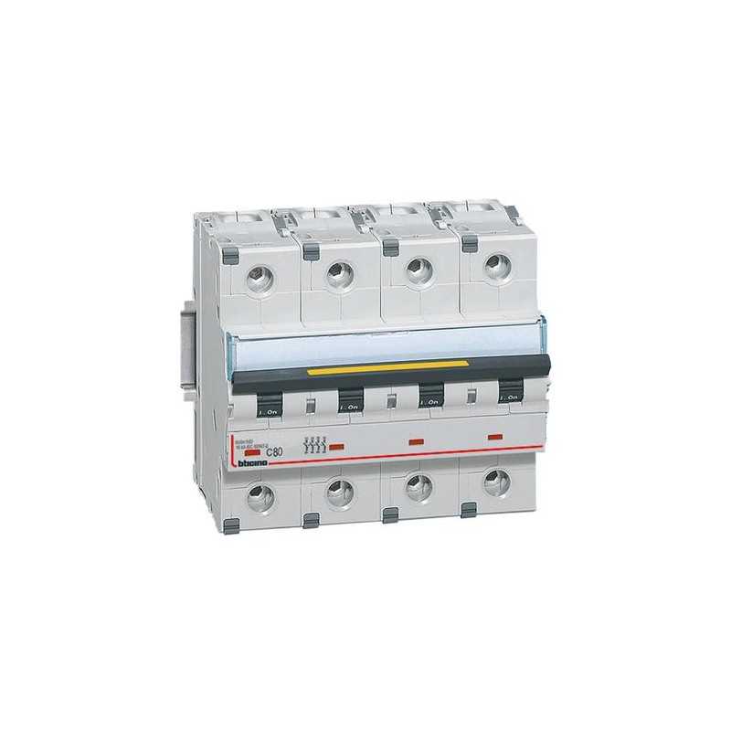 Interruttore magnetotermico Bticino 16 kA 4P 80A Curva C  FT84C80