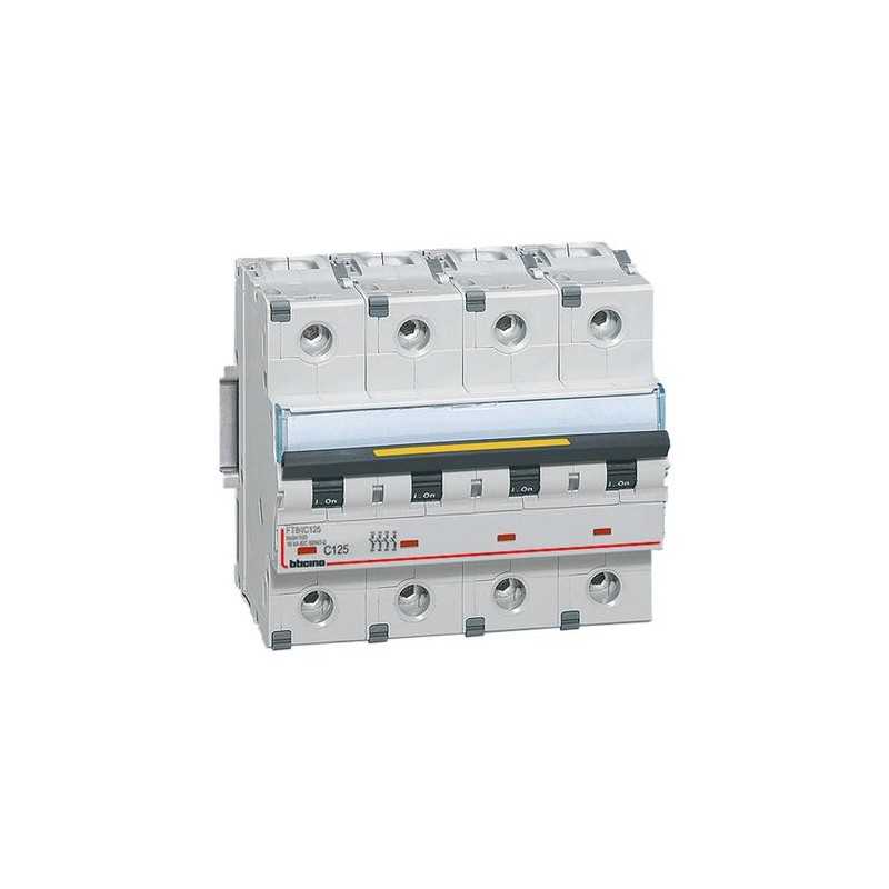 Interruttore magnetotermico Bticino 16 kA 4P Curva C 125A  FT84C125