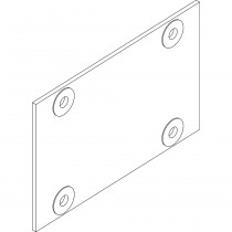 Piastra di rinforzo piana intermedia per affiancamento HDX 91874P
