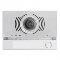 Frontalino Alpha bianco per posto esterno con un pulsante Urmet 1168/141W