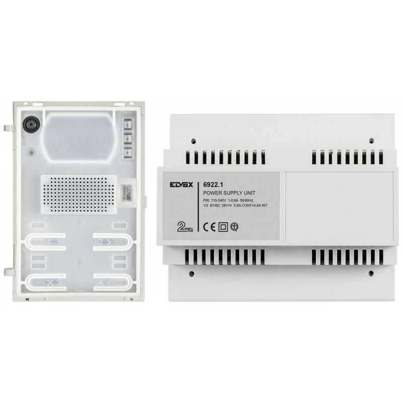 Kit Audio Espandibile con Ingresso Video Due Fili Plus ELVOX K41002