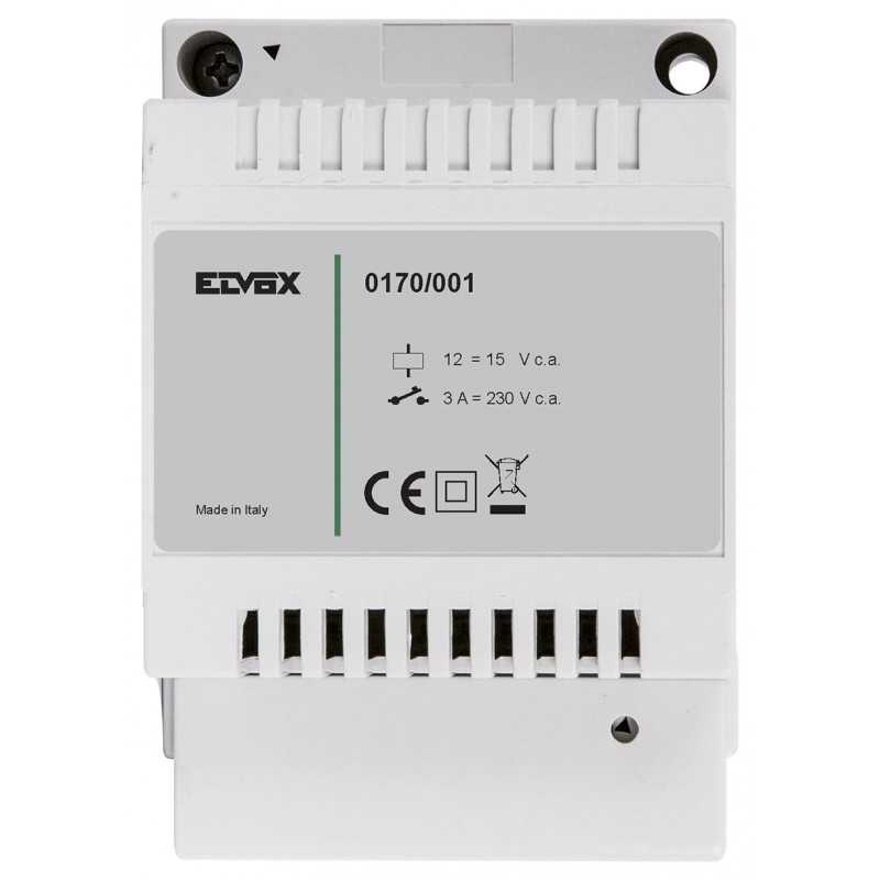 Relè in Scambio 3A 12V per Accensione Luce Scale ELVOX 0170/001