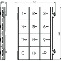 Modulo Frontale Tastiera Serie Pixel Grigio ELVOX 41118.02