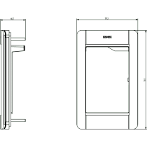 Supporto con Cornice 1 Modulo Serie Pixel Grigio ELVOX 41131.01