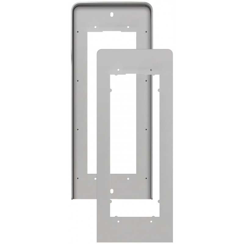 Adattatore Universale 2 Moduli con Cornice Parapioggia Grigio ELVOX 41136.01