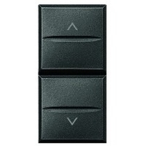 Commutatore 1P 16A - 250V a.c. doppio tasto 1-0-2 - assiale - antracite HS4027