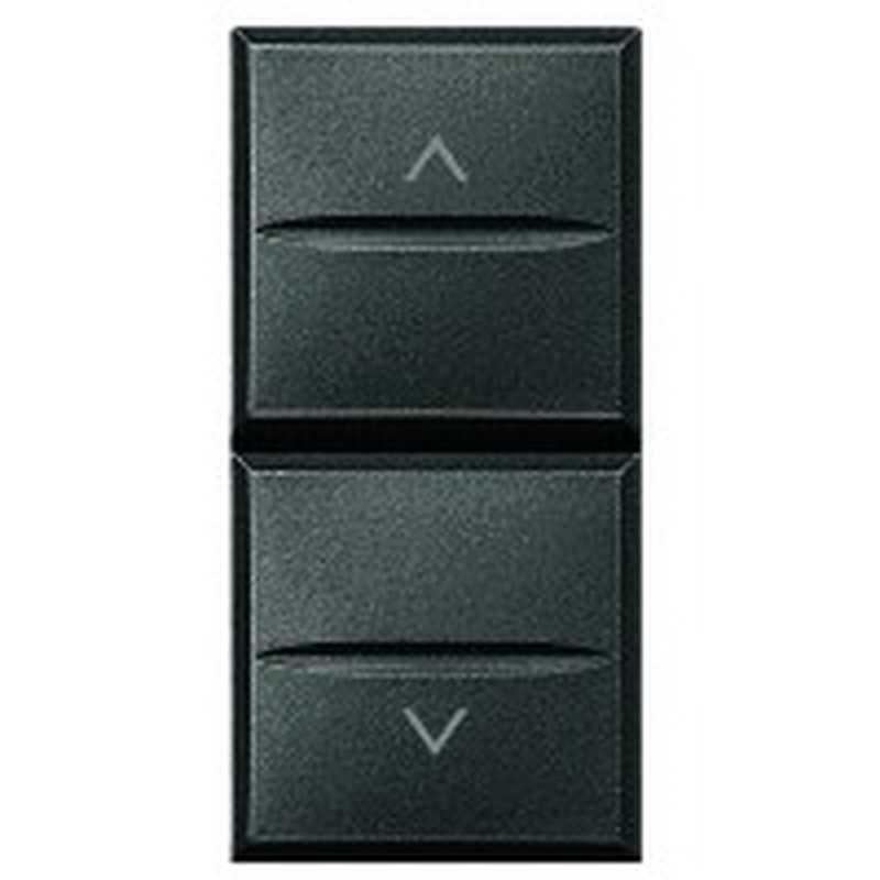 Commutatore 1P 16A - 250V a.c. doppio tasto 1-0-2 - assiale - antracite HS4027