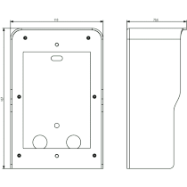 Scatola da Parete con Parapioggia 1 Modulo Pixel ELVOX 41151.01