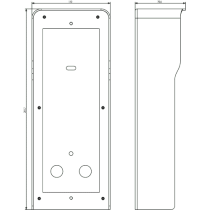 Scatola da Parete con Parapioggia 2 Moduli Grigio Pixel ELVOX 41152.01