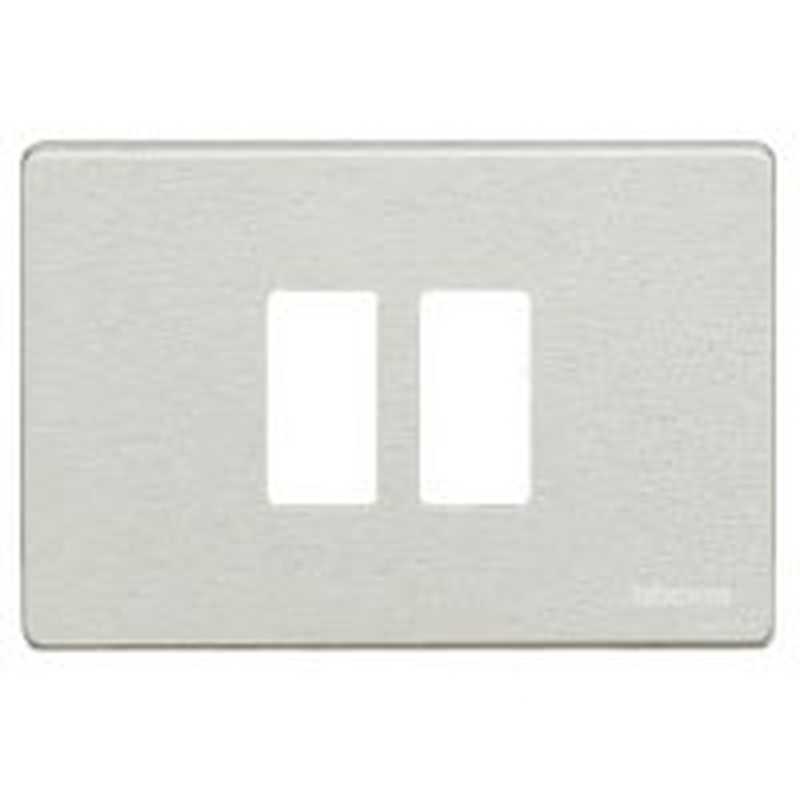 PLACCA 2 MODULI PER SCATOLA TONDA,RAVVICINATI INOX TICINO MAGIC 500/23/X