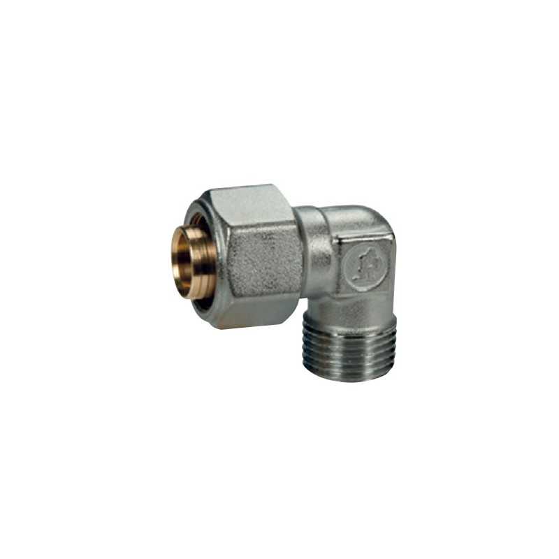 Raccordo curvo filettato maschio 34 per tubi 32X3 Giacomini R562MX062