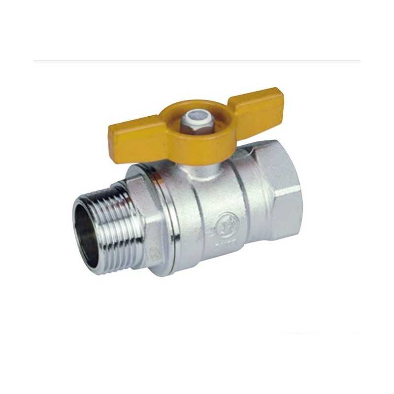 Valvola a sfera Maschio femmina 1 per gas con maniglia Giacomini R254X025