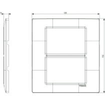 Placca Vimar Plana 3+3 moduli bianco in tecnopolimero  codice 14659.01