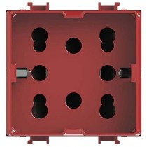 Presa Bipasso E Schuko Side Rossa Per Bticino Matix 4Box 4B.AMR.H21