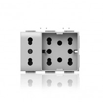 Presa Bipasso e Schuko Side Bianca più Bipasso per Bticino Matix XL 4Box 4B.AM.H21.XL