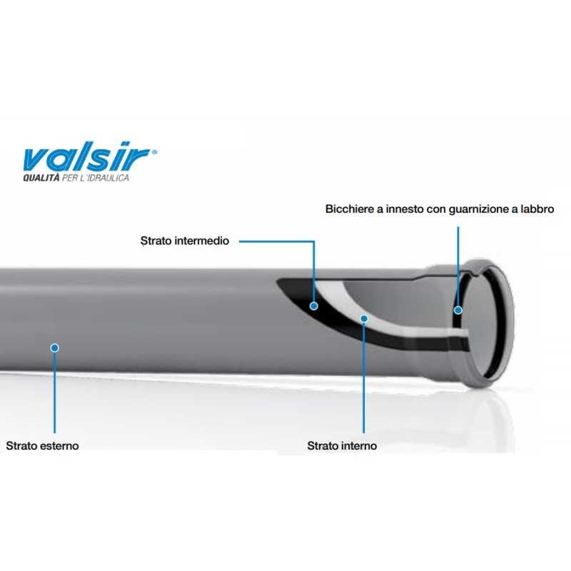 Tubo ad innesto 1 bicchiere D. 90 Lunghezza 2 Mt Valsir VS0501153