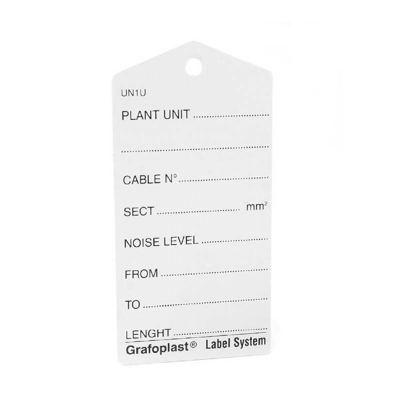 Cartellino identificazione conduttori 40x100mm bifacciale cf 100 pz Grafoplast UN2I