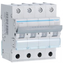 Magnetotermico 4 Poli 6A 4,5KA C 4 Moduli Hager  MYN406