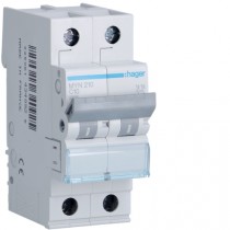 Magnetotermico 2 Poli 6A 4,5KA C 2 Moduli Hager MYN206