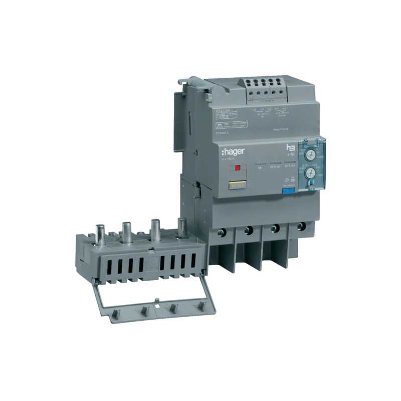 Blocco Differenziale 4 Poli 125A regolabile 0,06-1 Secondo Hager HBA126H