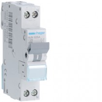 Magnetotermico 1 Polo+N 25A 4,5KA C 1 Modulo Hager  MJN525A