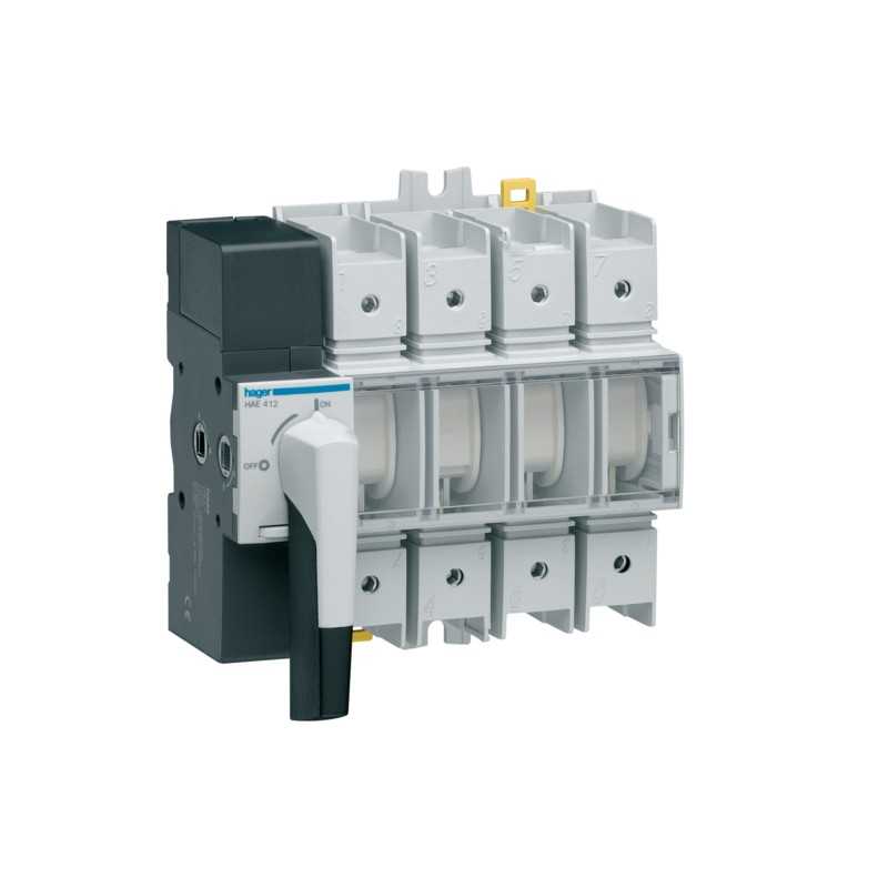 Sezionatore 4 Poli 125A 8M comando rotativo Hager  HAE412