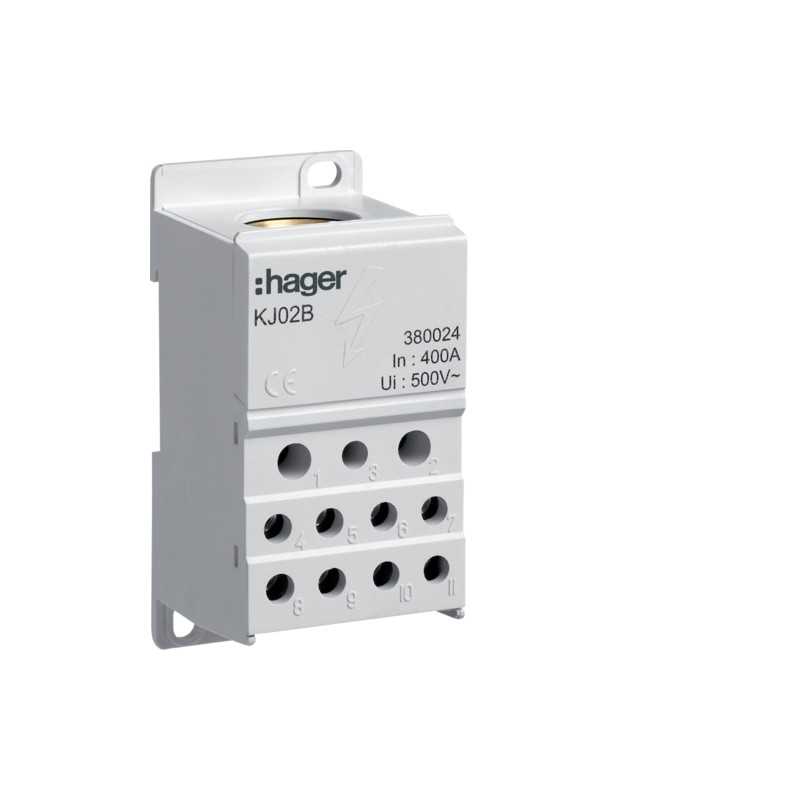 Blocco Di Distribuzione Unipolare 400A  Hager KJ02B