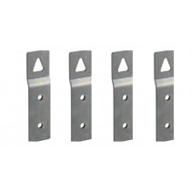 Kit 4 staffe in acciaio zincato per fissaggio Quadri Palazzoli 550640