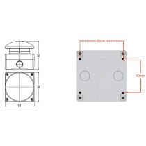 Pulsante a fungo con sgancio a trazione 1 NA + 1 NC Lovato LP9P11R