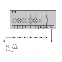 Colonna luminosa luce fissa led integrato verde/rosso 24 Vdc Lovato 8LT4K02BG