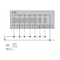 Colonna luminosa luce fissa led integrato tre colori 24 Vdc Lovato 8LT4K04BG