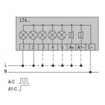 Colonna luminosa/sonora led integrato tre colori 24 Vdc Lovato 8LT4K05BG