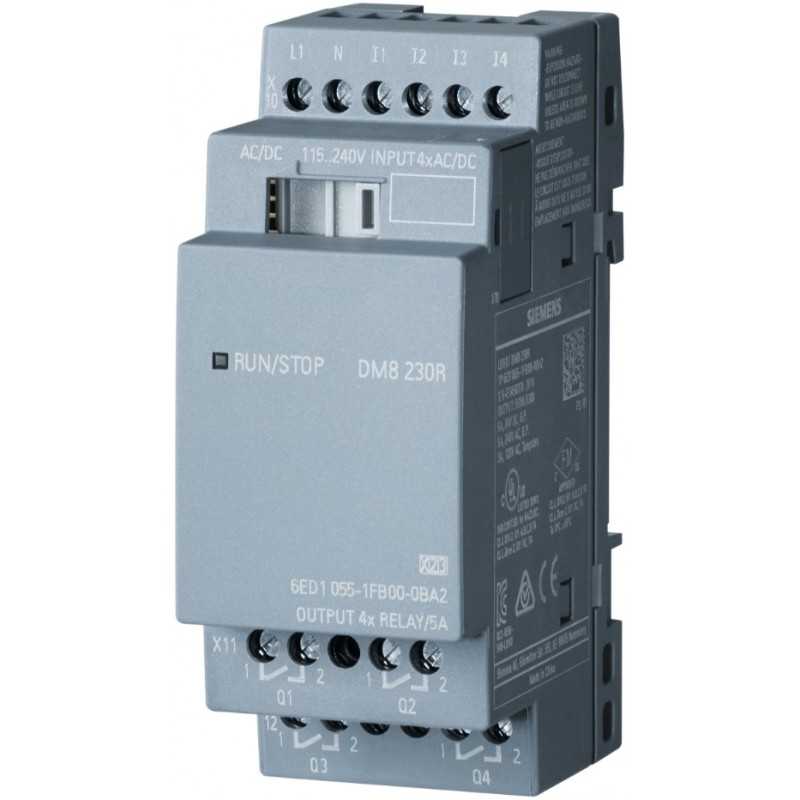 Modulo di ampliamento 4 Ingressi per PLC Siemens LOGO! 24V ACDC Siemens 6ED10551HB000BA2