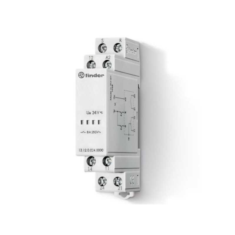 Relè bistabile di chiamata 1 scambio + 1 NO 24 V Finder 131200240000
