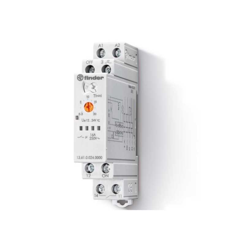 Relè ad impulsi elettronico multifunzione monostabile Finder 136182300000