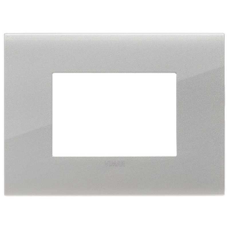 Placca Vimar Arkè fit 3 moduli Argento 19953.03