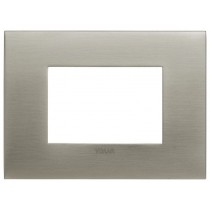 Placca Vimar Arkè fit 3 moduli Acciaio Spazzolato 19953.08