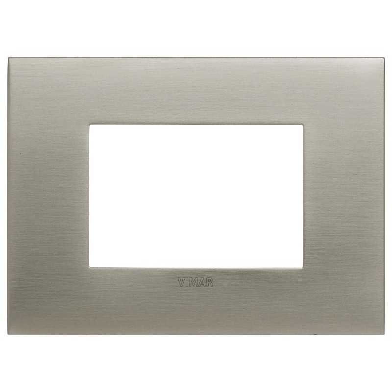 Placca Vimar Arkè fit 3 moduli Acciaio Spazzolato 19953.08