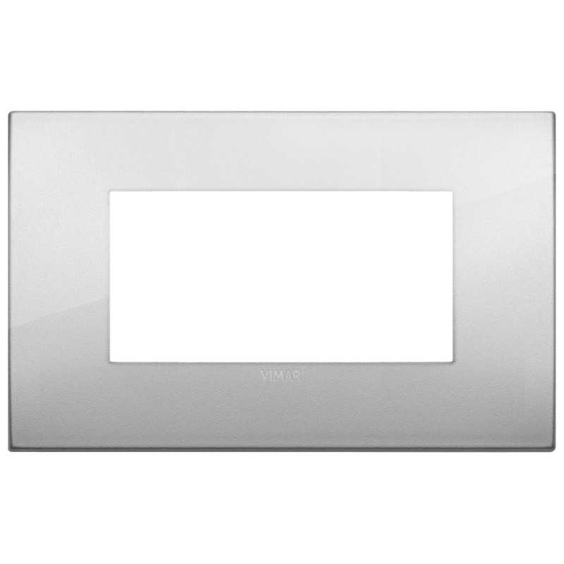 Placca Vimar Arkè fit 4 moduli Argento 19954.02