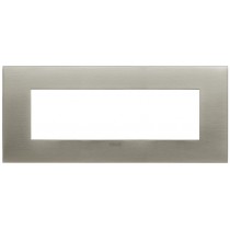 Placca Vimar Arkè fit 7 moduli Acciaio Spazzolato 19957.08