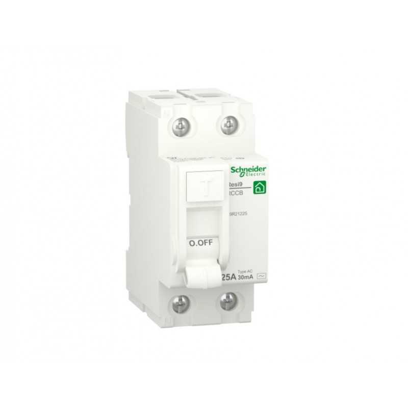 Differenziale puro Resi9 2P 25A 30MA AC 2 Moduli Schneider R9R21225