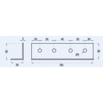 Giunto Lineare Esterno in Alluminio per Profili EASY + 150mm ORBIS OB620040
