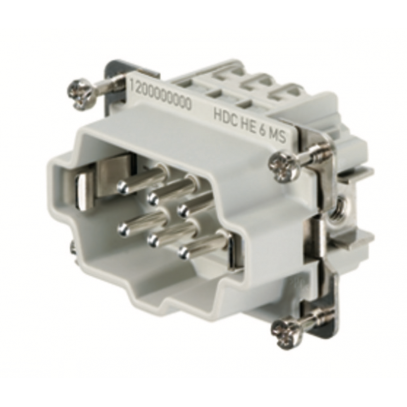 Connettore Maschio a Vite 500V 24A Poli 6 HDC Weidmueller 1200000000